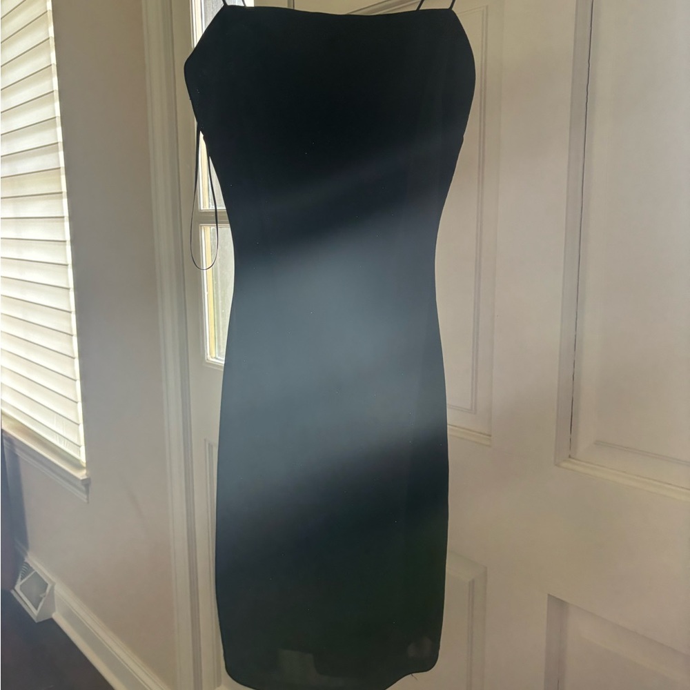 AKIRA Black Strapless Sheath Dress